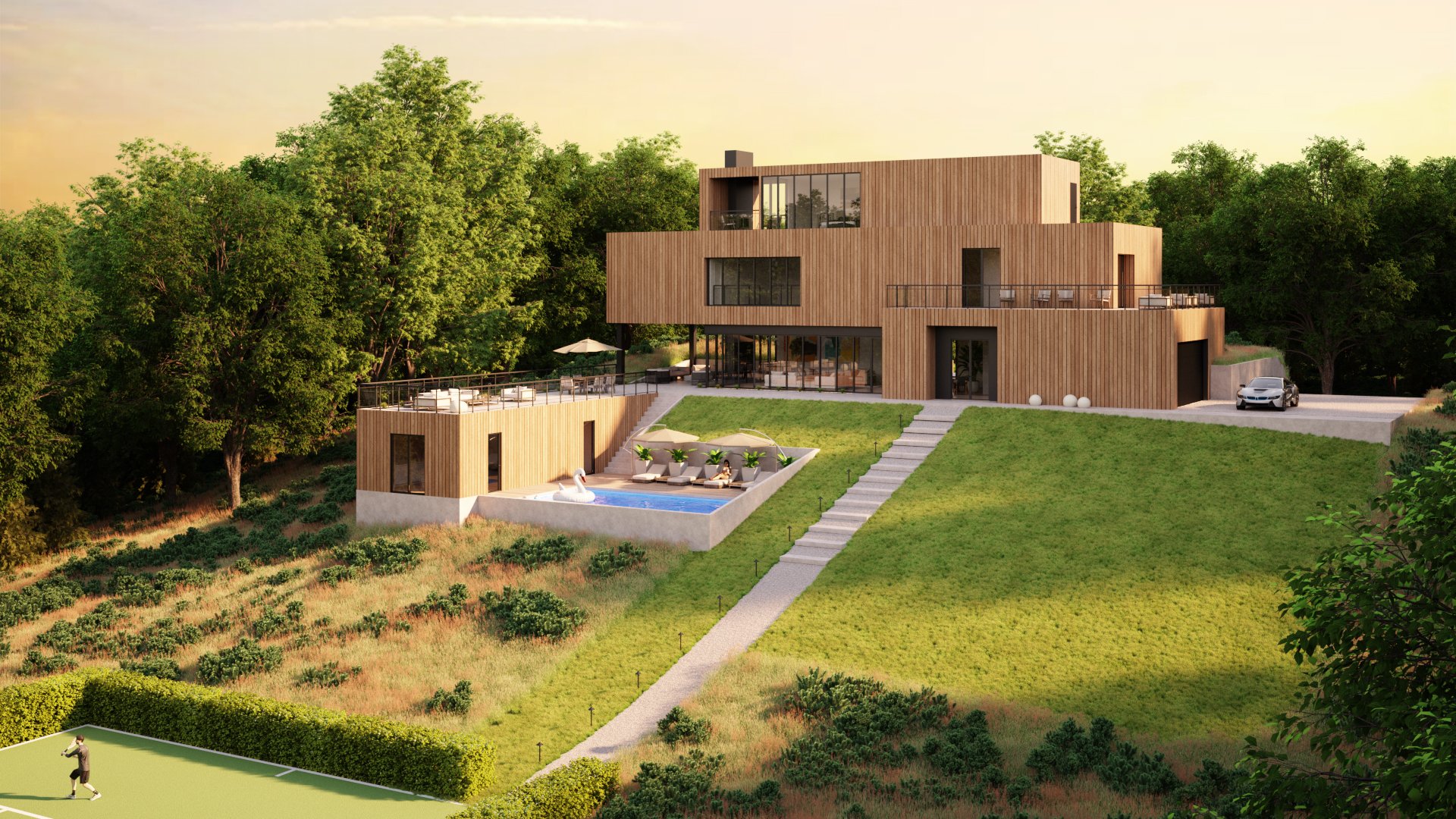 Exterior 3D Rendering & Visualization Services DESIGNBLENDZ